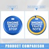 A ABSOPRO Engine Start Stop Ignition Button Overlay Cover Decal