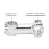 Silver Bike Stem Lightweight Aluminum Alloy with 28.6mm Front Fork