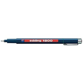 Edding 1800 Profipen Fineliner Faserstift Zeichenstift, 0,3 mm, Schwarz