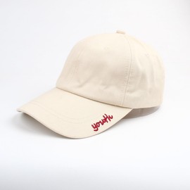 Qzkouma DBQ-62 Cap, Hat, Men's, Women's, Embroidery, Baseball Cap, Color Scheme Design, Cotton, Sun Protection, UV Protection, beige