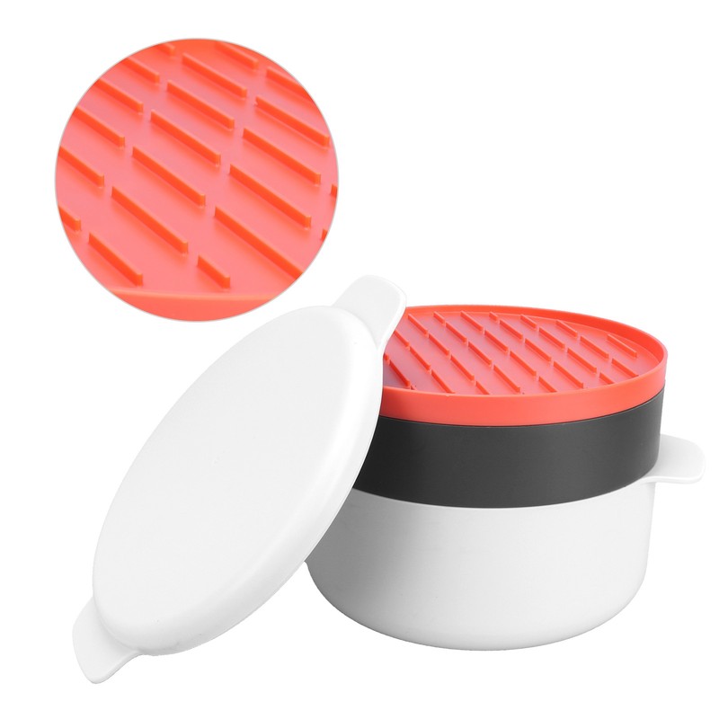 Multifunctional Round Rice Steaming Box Microwave Oven Special Lunch Box
