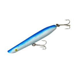 Cotton Cordell C6620 C66-20 Pencil Popper Fishing Lure, 6", 1 oz, Pearl/Blue Back