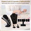 Leinuosen 5 Pcs Velvet Jewelry Display Set for V-shaped and
