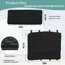 REEZEIVI Washable RV Step Covers 3 Pack,3D Mesh Quick Drying for Manual Electric RV Steps,Keep Your RV Cleaner,Non-Slip RV Stair Covers,Durable,Wind-Resistant Camper Step Covers