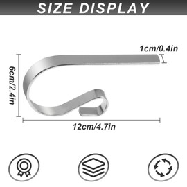 KEYIDO Pack of 4 Stocking Hangers for Fireplace Christmas Stocking Holders Hooks for Mantle Metal Xmas Fireplace Hooks Mantle Stocking Clips