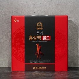 Hwangbongjeong 풍기인삼농협 황풍정 풍기홍삼액골드 80ml x 60포/ 쇼핑백 포함 Fongsix Ginseng农协 Huangfengzheng Premium Ginseng Liquid 80ml x 60包/含购物袋