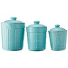 Signature Housewares Sorrento Collection Set of Three Ceramic Stoneware Canisters