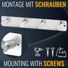RICOO Heavy Duty Stainless Steel Wall Mounted Coat Hooks, MH025S-4x3,