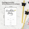 NYCTUG Classic Grad Party Invitations With Envelopes(20 Pack), Modern Fill-In