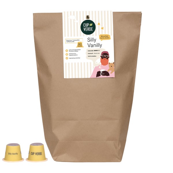 CUP VERDE 80 Coffee Capsules Compatible with Nespresso* with Gentle