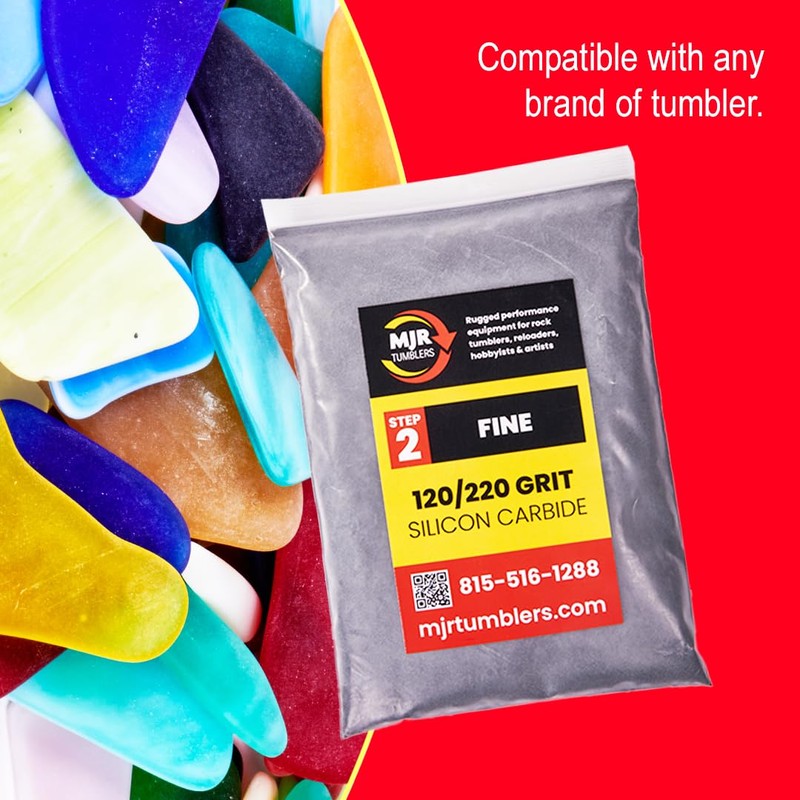 1lb of MJR Tumblers Premium 120/220 Fine Silicon Carbide Rock