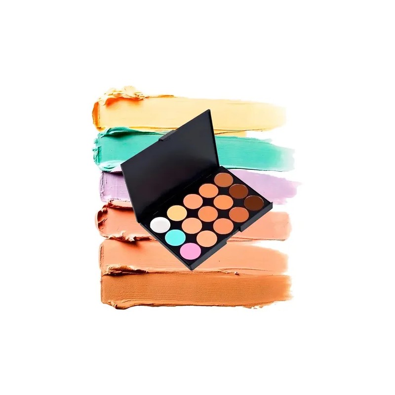 Paleta Correctores Universo en Linea 15 Tonos Crema Larga Duración