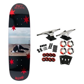 Welcome Skateboard Complete Soft Kill Canary Yellow on Atheme Red Foil 8.8" x 31.75"