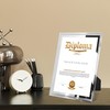 GraduatePro A4 Glass Certificate Frame Double Silver Line Document Diploma