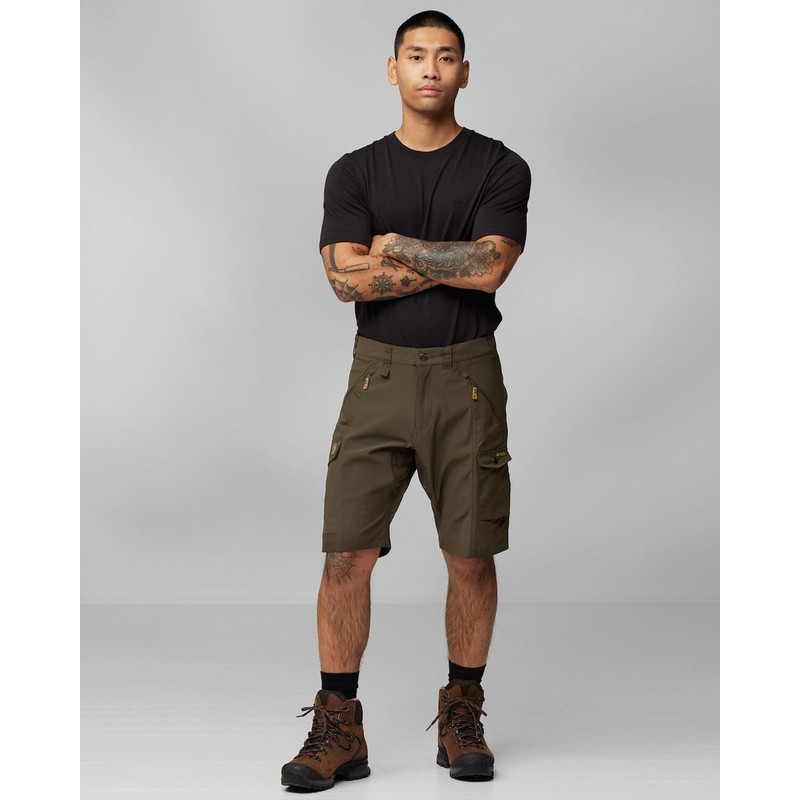 FJÄLLRÄVEN Fjallraven Men's Abisko Shorts, Dark Olive, 54