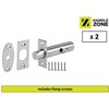 HANDLEZONE® 2 Pack Mortice Security Door Bolts, 60mm Rack Bolt