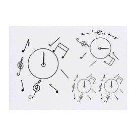 4 x 'Midnight music on new years eve ' Temporary Tattoos - Water Resistant, Skin-Safe, Non-Toxic Transfers, Mixed Sizes (TO00064730)