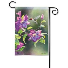 BreezeArt Studio M Hummingbird Visit Decorative Garden Flag – Premium Quality, 12.5 x 18 Inches