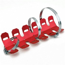 ANCLLO Motorcycle Exhaust Muffler Pipe Protector Heat Shield off-road Vehicle Exhaust Protection Scald Cover (Red)