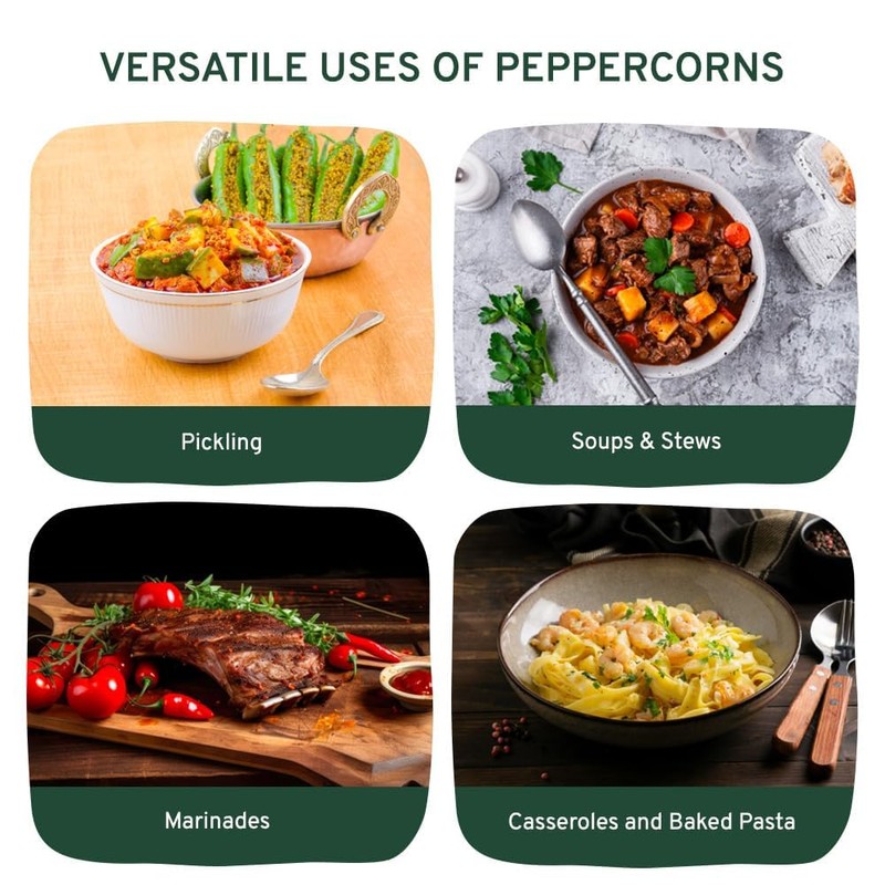 SPICE TRAIN, Black Peppercorns (397g/14oz), Non-GMO, 100% Raw Black Pepper