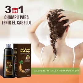 MAIAM Champú para teñir el cabello/ Tintes Para El Cabello-Champú para teñir el cabello para mujeres-Cobertura de canas-Coloración instantánea con ing