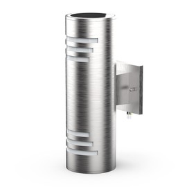 Sytmhoe Outdoor Wall Sconce,Up/Down Cylinder Exterior Lights,Stainless Steel LED Wall Light Outside Lighting,E26 Bulb Waterproof Wall Fixture