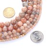 Genuine Natural Real Smooth Round Moon Stone Gemstone Beads Loose