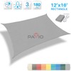 Patio Paradise 12' x 16' Light Grey Sun Shade Sail