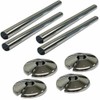 Radiator Pipe Sleeve Covers and Pipe Collars in Chrome Effect
