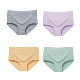 Honzadar Women Underwear Breathable Panties Cotton Tummy Control High Waist Briefs Full Coverage Panty Multipack(XXXX-Large)