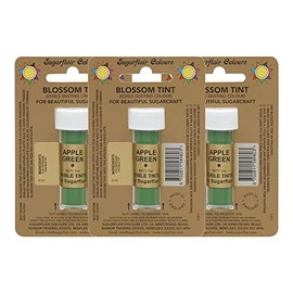 3 x Sugarflair Apple Green Edible Blossom Tint Food Colour Colouring Dust Powder