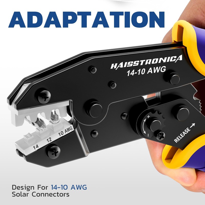 haisstronica Crimping Tool for Solar Connectors - AWG 14 12