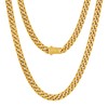 VEXXS Cuban Link Chain,18K Real Gold Plated Men's Chain Necklace,