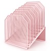 SUMMORO Inclined File Organizer for Desk, 7-Tier Vertical File Folder