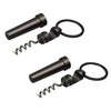 munkees® Corkscrew [Pack of 2 Anthracite] – Key Ring –