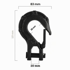 Runfarr 3/8 Inch Winch Hook, Forged Steel Winch Hook for ATV UTV SUV Truck Trailer Tow Winch Accessories for Synthetic Winch Cable