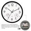 hurifeng Wall Clock with Temperature and Humidity Display, 12 Inch