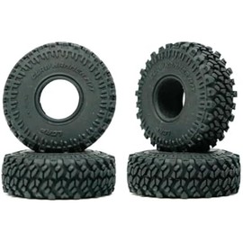 Little Guy Racing Parts Claw Hammer M/T (63mm) 1.0 Inch Tires Compatible with 1/24 RC Axial SCX24, RGT, Element, Enduro, URUAV (4 Tires per Order), Black, 63mmx20mmR1 + Free LGRP Sticker