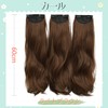 Sofeiyan Long Collar Wig, Curl, 23.6 inches (60 cm), Clip