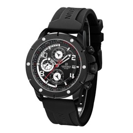 NAVIFORCE Sport Watch for Men Military Outdoor Stopwatch Chronograph Wrist Watch Silicone Strap Waterproof with Auto Date