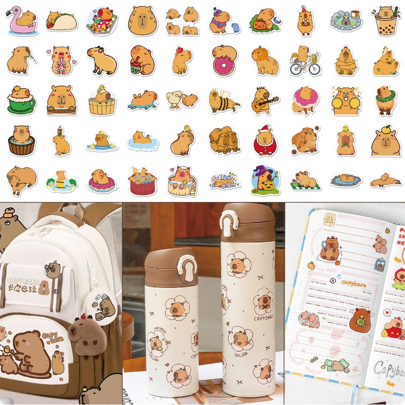 RHUIOKJLDF Cute Capybara Stationery Gift Set ballpoint pens, pencil cse,