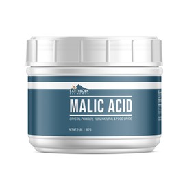 Earthborn Elements Malic Acid Powder, (2 lb), Used in Food, Drinks & Candy, Resealable Tub