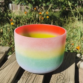 TRAYAYA 528Hz 8 Inch C Note Crystal Singing Bowl Sound Healing Meditation Sound Bowl Sound Healing