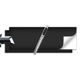 2pcs Compatible with Bowtie Logo Wrap Cut-Your-Own DIY Decals for Chevy 11.8" x 4" (Carbon Fiber)