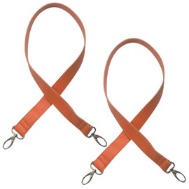 Sunsa Women's Shoulder Straps. Set of 2 Shoulder Bag Handles. Faux Leather Bag Handle. Long Shopper Straps. Replacement Strap Shoulder Strap with Carabiner Hook For Bags, orange