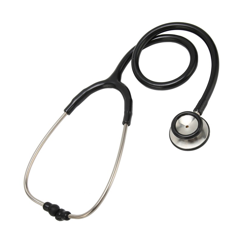 Medical Stethoscope Dual Head Clear Transmission Soft Ear Plugs Stainless