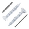 WenSilon(30 PCS) 1/4" x1-1/4 White Concrete Screw Anchor White Flat
