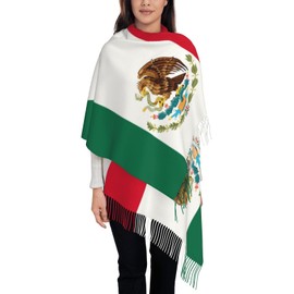 Dsiflylife Shawls and Wraps for Women Mexico Flag Soft Large Warm Blanket Scarf for Evening Dresses (Mexico)