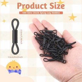 Zyghjort Chicken Leg Bands, 100 Pcs Baby Chick Leg Bands Chicken Hobble Braces Adjustable Poultry Leg Bands for Newborn Spraddle Leg of Chick Quails Ducks Bird Parrot of 1 to 3 Days Newly Hatched