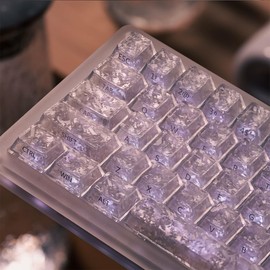 119 Keys Transaprent Forged Carbon Keycaps for Cherry Mx Switches Keyboards